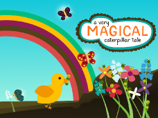 Screenshot from the iPad app A Very Magical Caterpillar Tale